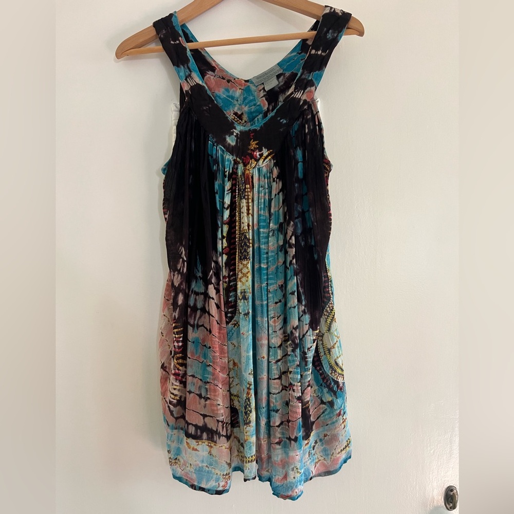 Flowy Colorful Sheer Summer Top L/XL